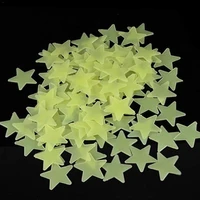 100pcs 3d stars glow in the dark wall stickers luminous fluorescent wall stickers for kids baby room bedroom ceiling home decor