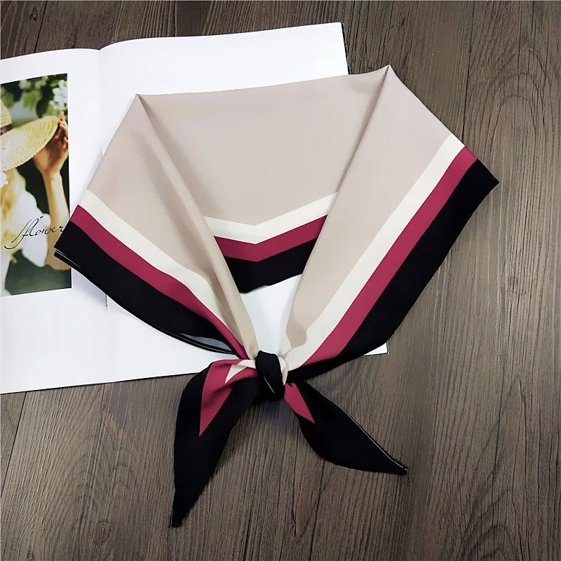 Hot Sale Silk Scarf Women Shawl Decoration Wrist Strap Banded Belt Cartoon Floral Headband Ribbon Scarves Spring Summer | Аксессуары для