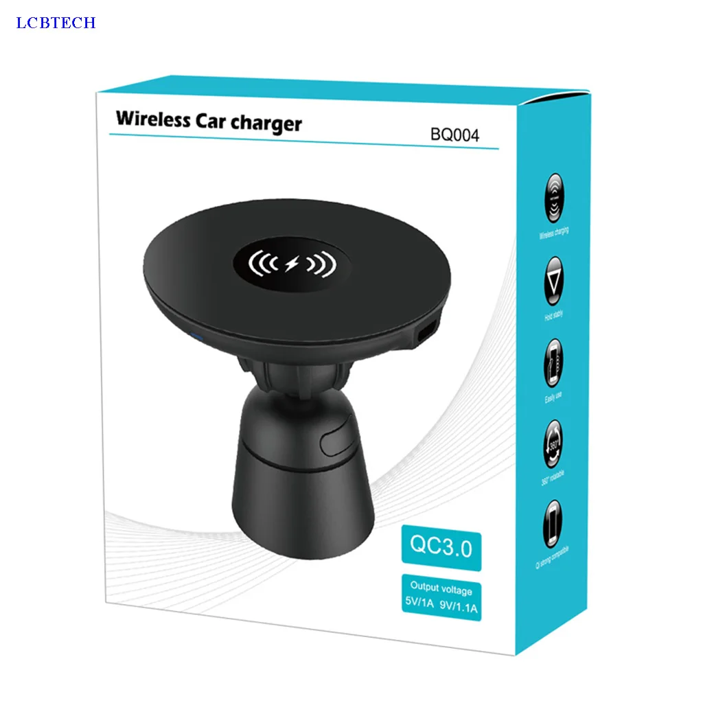 Беспроводное Автомобильное зарядное устройство магнитный держатель с