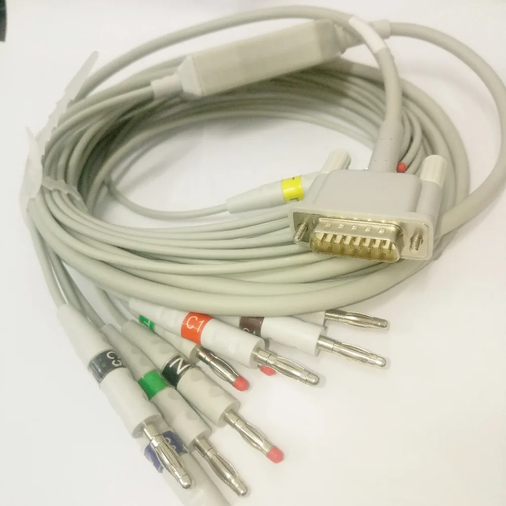 

kmtkeramed Compatible For Bionet Cardiocare 2000/cardiotouch3000 One Piece 10Leads Cable With Leadwire 4.0 Banana End Iec