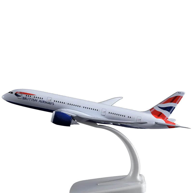 Модель больших авиакомпаний B787 20 см британская модель Боинга 787 авиационная