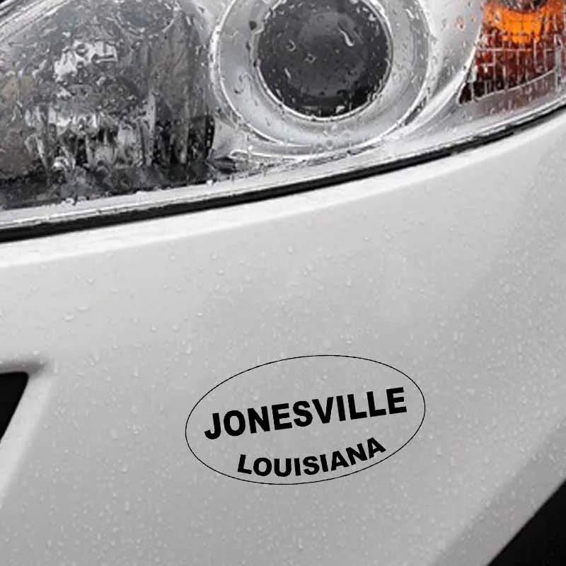 YJZT 14 2 см * 7 5 JONESVILLE LOUISIANA овальная Автомобильная Наклейка Виниловая наклейка