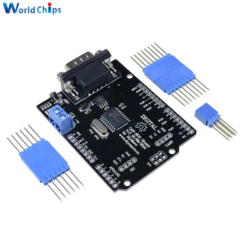 1 комплект MCP2515 Can шина Щит Плата SPI интерфейс 9 контактов Стандартный Sub-D разъем модуль расширения DC 5-12 В для Arduino Seeeduino