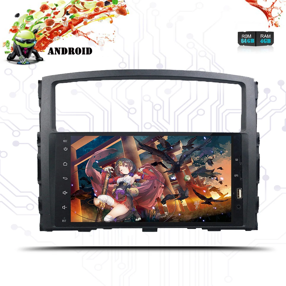 Автомобильный DVD плеер MITSUBISHI PAJERO V97 V93 8 ядер Android 10 0 GPS Navi поддержка 3/4G DAB + 64 Гб ROM