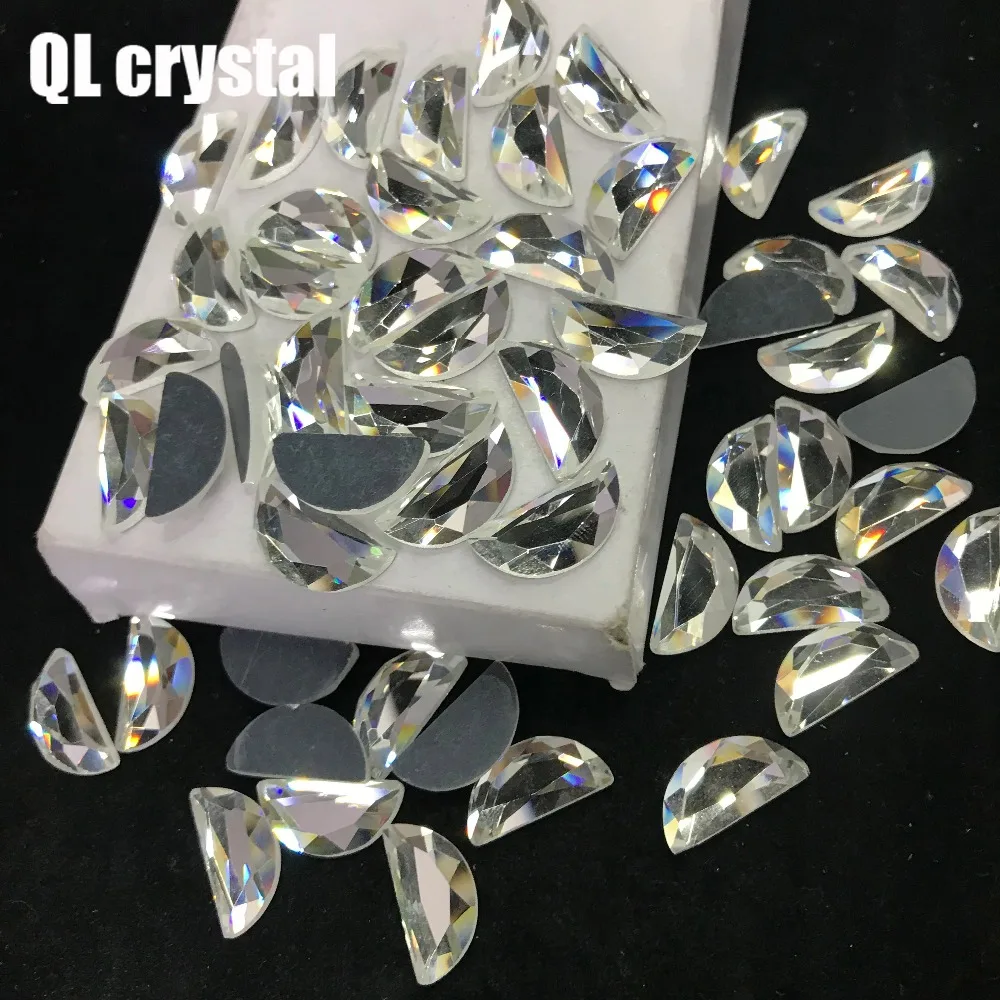 QL Кристальные сумки 10x20 мм популярные для одежды сделай сам клей на плоской