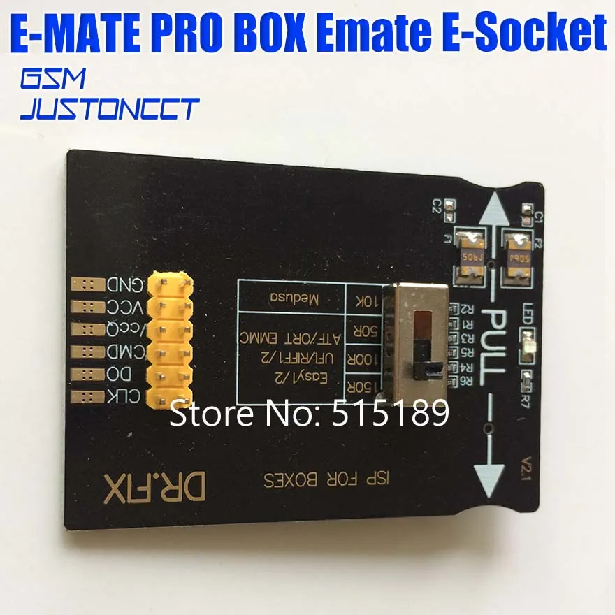 Инструмент адаптера Allsocket EMMC 6 в 1 BGA153/169/221/162/186/529 для eMMC Pro Box Φ Box|easyjtag| |