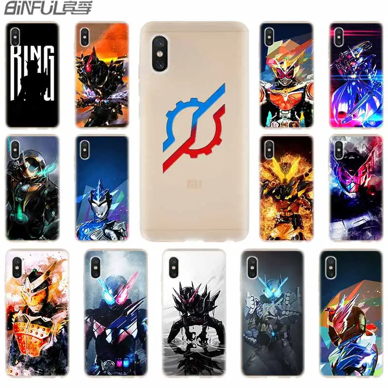 Мягкий силиконовый чехол из ТПУ для Xiaomi Mi 10 8 9 CC9 A1 A2 A3 Lite SE MAX 3 mix 2s 5X 6X Kamen Rider Dragon