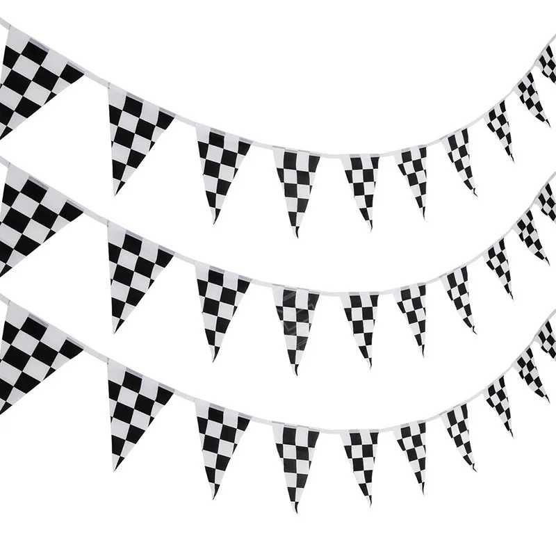 13M 50pieces Flags 14x21cm Checkered Racing Pennant Banners for Party Sport Events | Дом и сад
