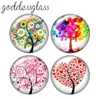 Красивое Древо жизни 10 шт. 12 мм18 мм20 мм25 мм круглые фото стекло кабошон демонстрация плоская задняя сторона оборудование для изготовления ZB0435