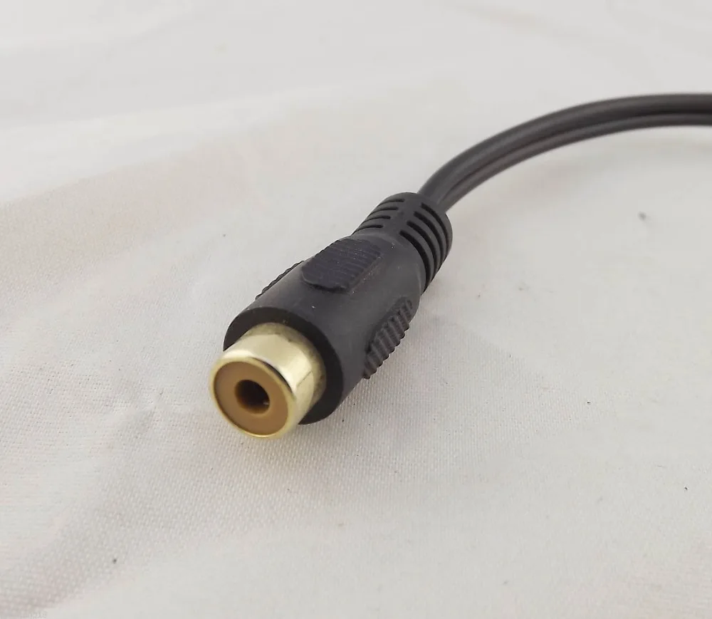 1 шт. RCA Phono Female To 2 Gold Video Audio Adapter Y сплиттер кабель 28 см|cable audio|female femalefemale to female |