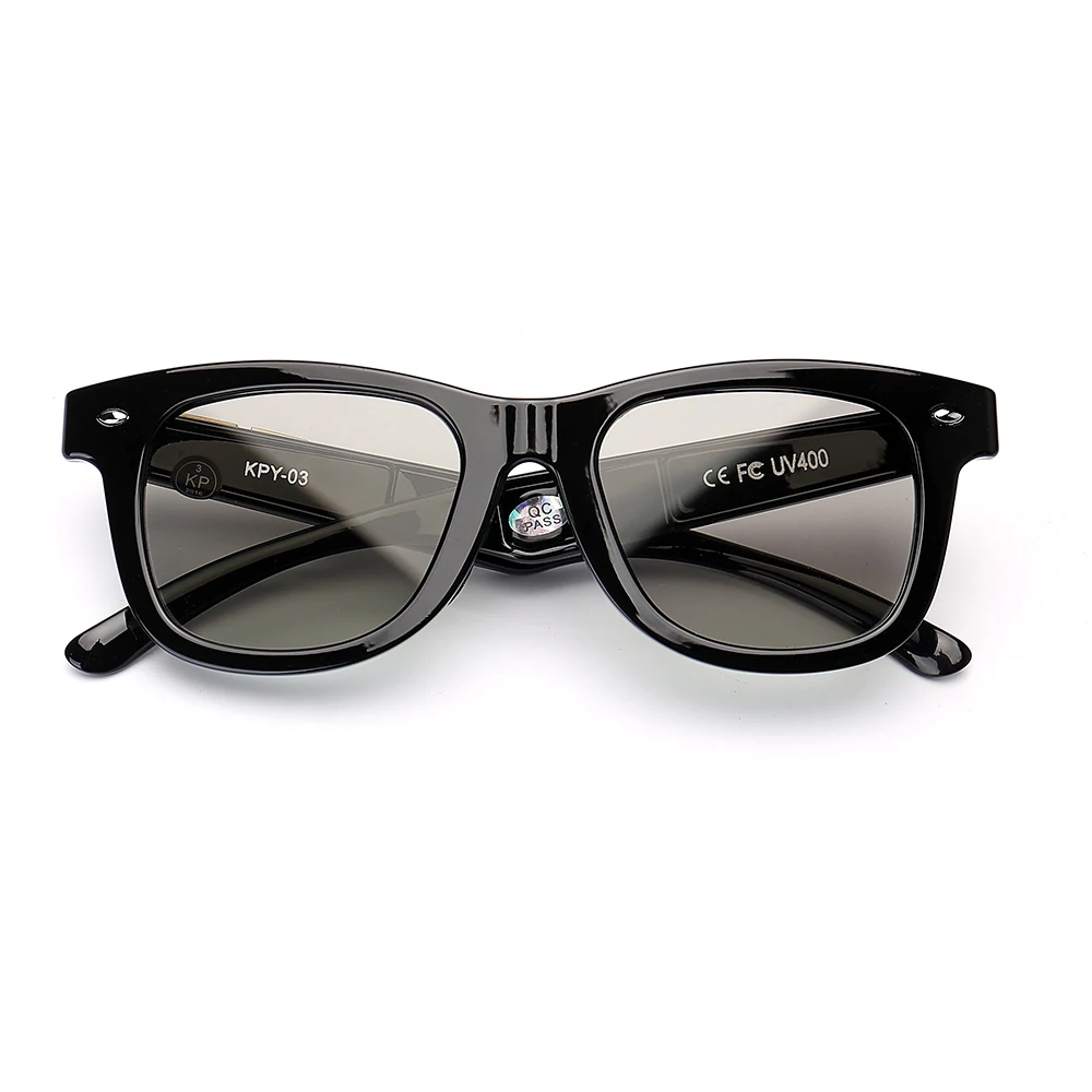 Gafas de sol electrónicas con diseño Original LCD, lentes polarizadas de cristal líquido, montura Vintage, negras brillantes