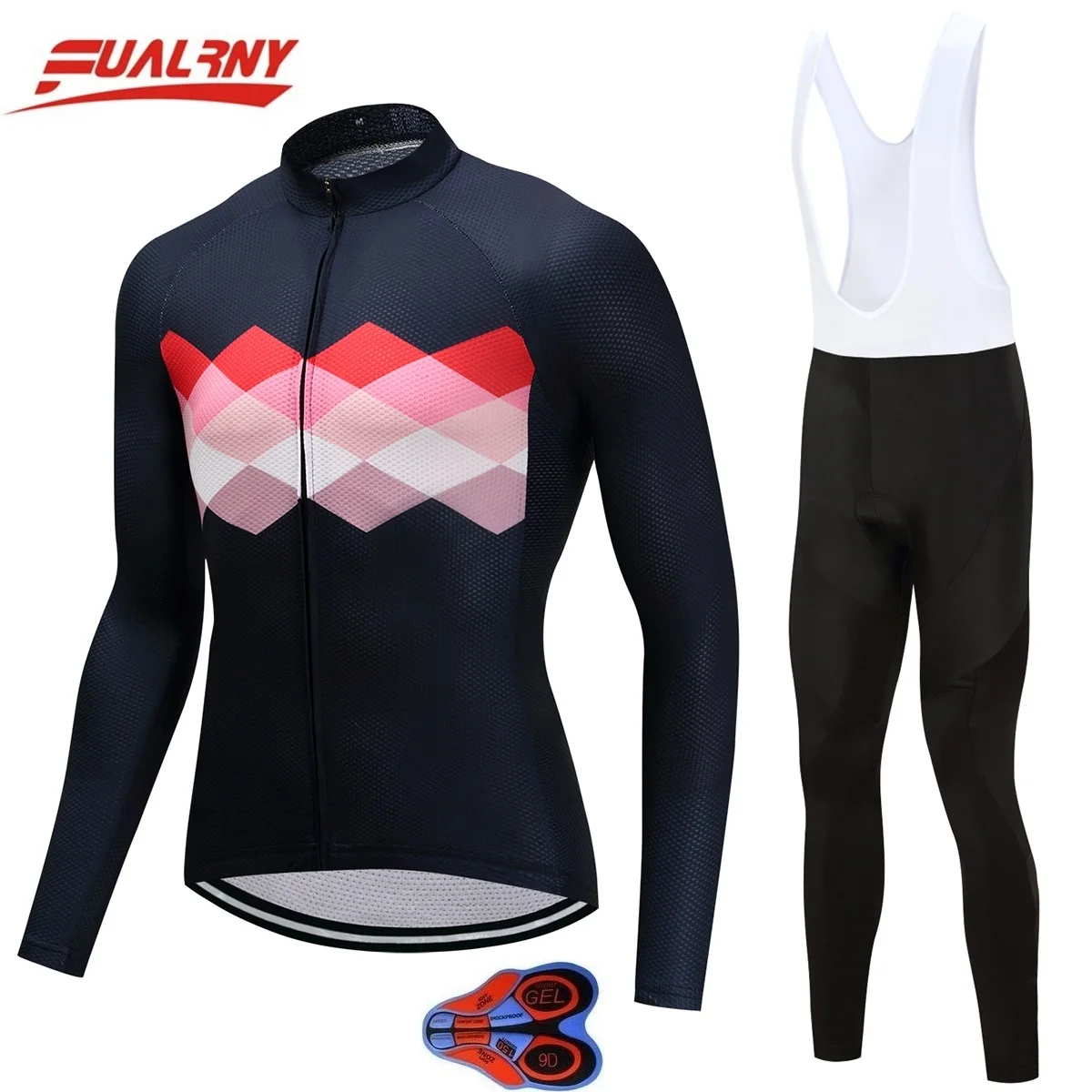 Long sleeve Ropa Ciclismo Cycling Jersey sets 9D/Autumn Bicycle Clothing/MTB Bike Clothes For Man Bright chest 2018 Team FUALRNY | Спорт и