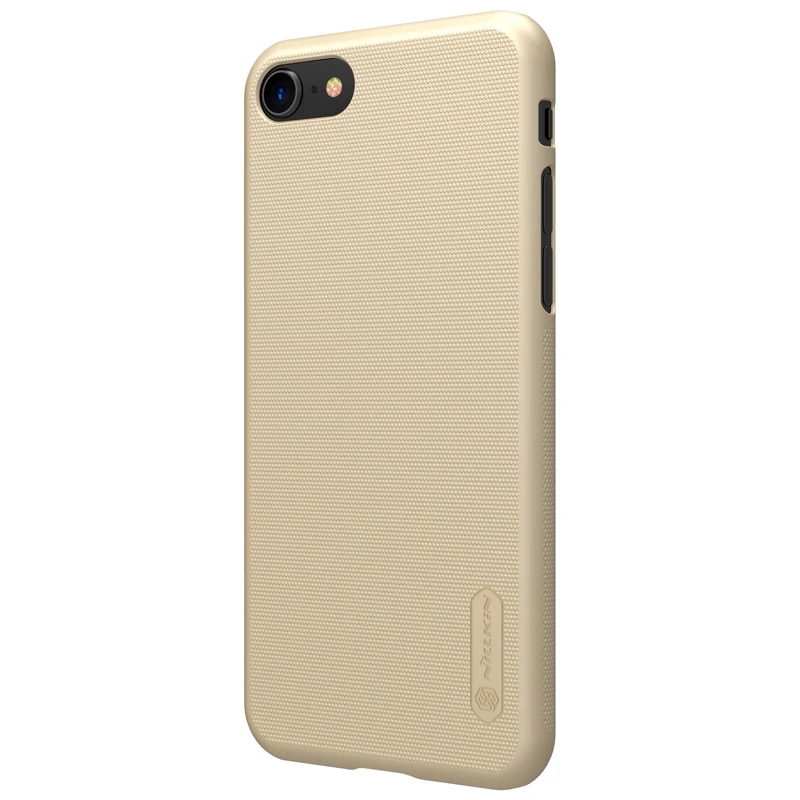 Чехол для Apple iPhone 8/8 Plus NILLKIN матовый PC пластик задняя крышка чехол для iPhone 8 Plus чехол с подарком - Цвет: Gold