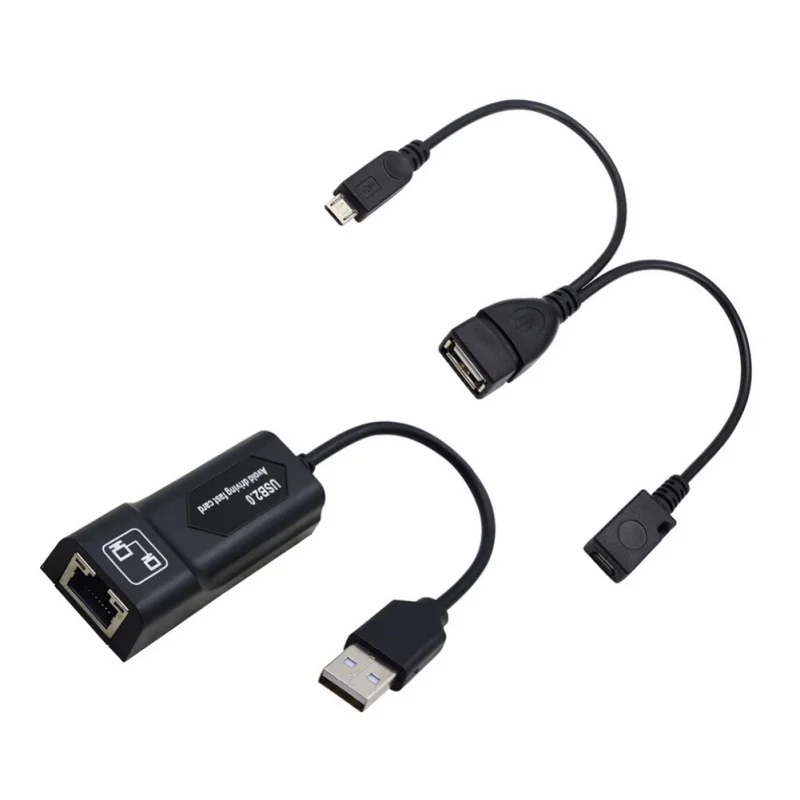 USB для RJ45 10/100 Мбит/с USB Ethernet адаптер Сетевая карта LAN USB адаптер Lan RJ45 карта с Micro USB адаптер для ПК ноутбука