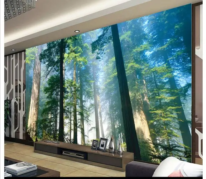 Пользовательские фото обои 3d tv фрески мечтательный лес гостиная фон настенные