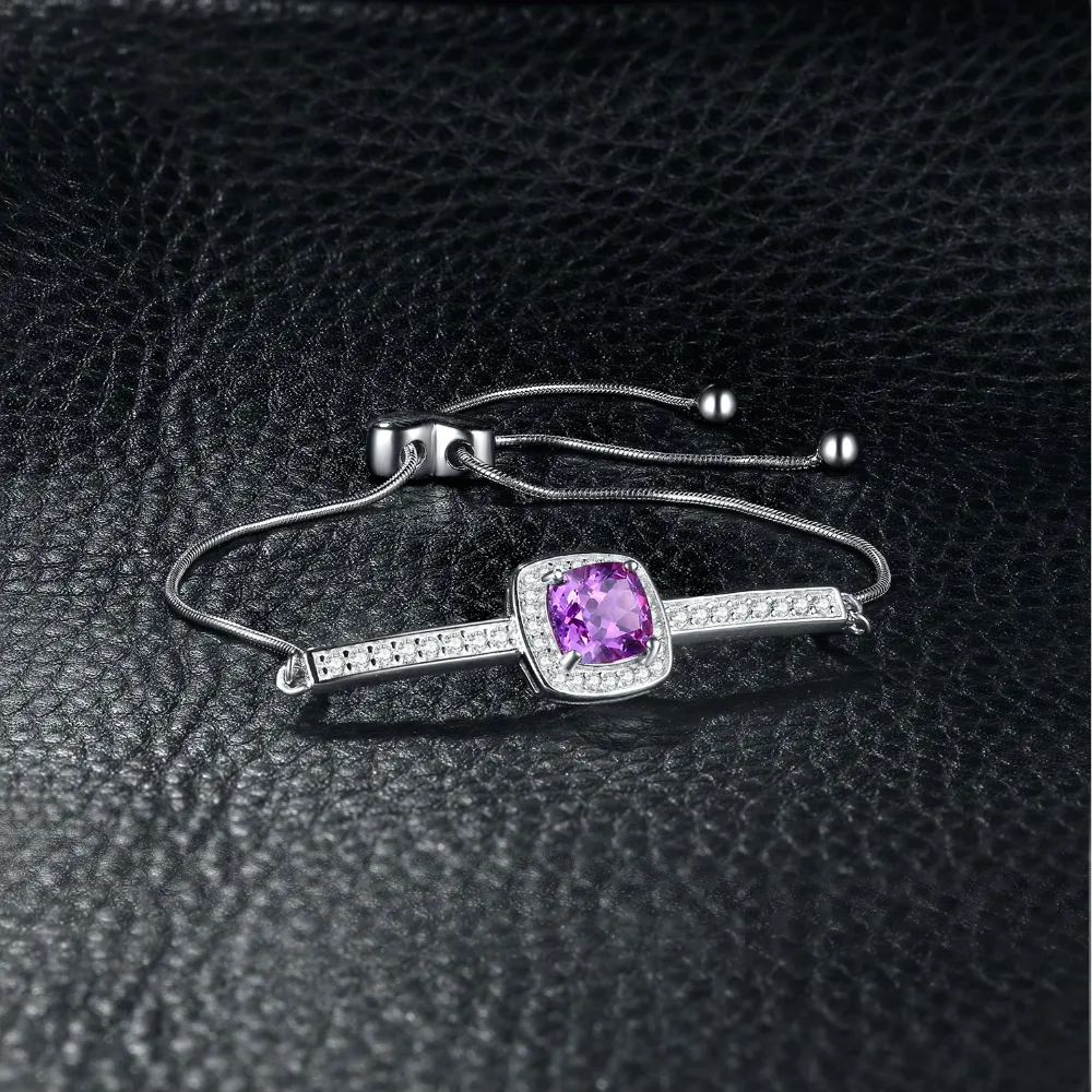 JewelryPalace элегантный 2.43ct создан Александрит сапфир Цирконий Halo Регулируемый
