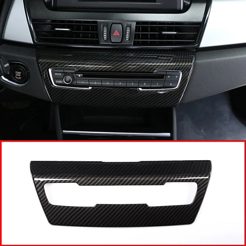 

Carbon Fiber Style For BMW 2 Series F45 F46 218i 2015-2018 ABS Center Console Volume Control Panel Cover Trim Car Accessories