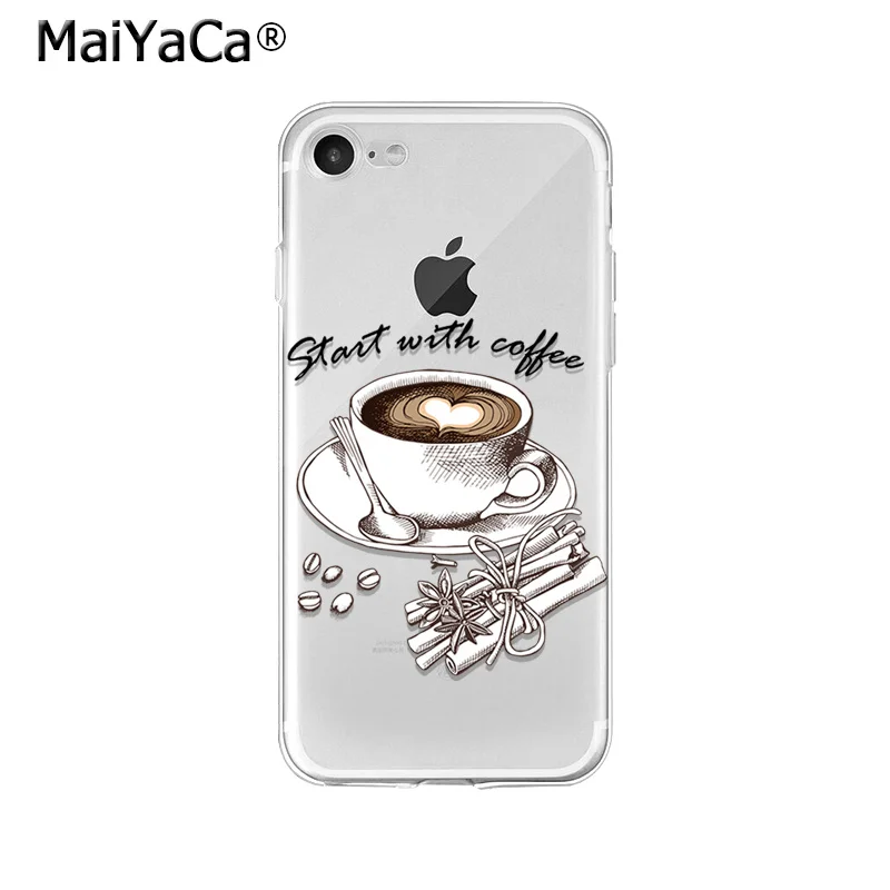 Мягкий высококачественный чехол для телефона MaiYaCa Food Donut Ice Cream Pizza Coffee из ТПУ iPhone X