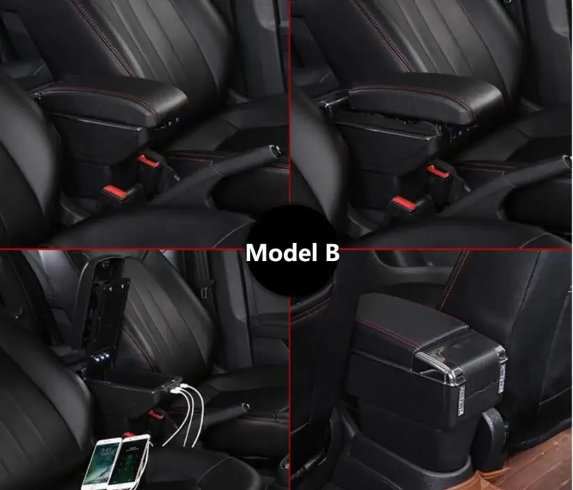 Высококачественная коробка для хранения подлокотников 7USB + подъемник горка