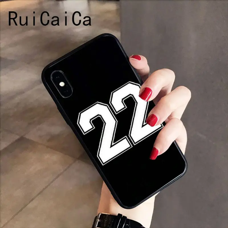 A2 RuiCaiCa черный мягкий черный чехол для телефона с буквами и цифрами для iPhone X XS MAX 6 6S 7 7plus 8 8Plus 5 5S XR - Цвет: A2