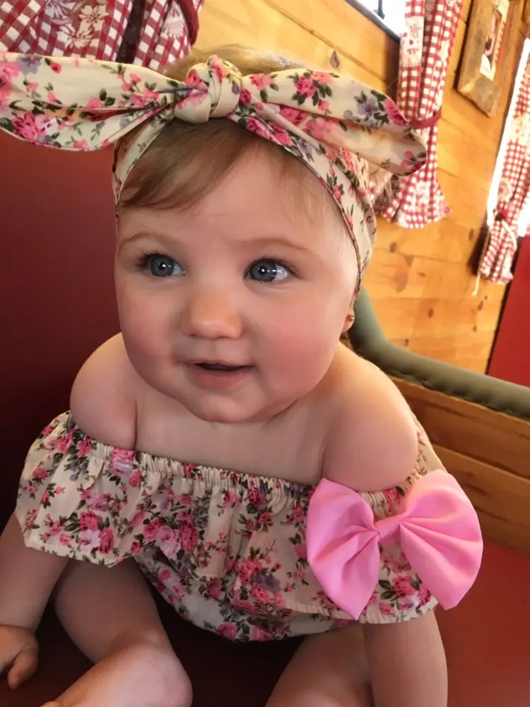 Детский летний костюм для девочек искусственная повязка на голову Цветочный