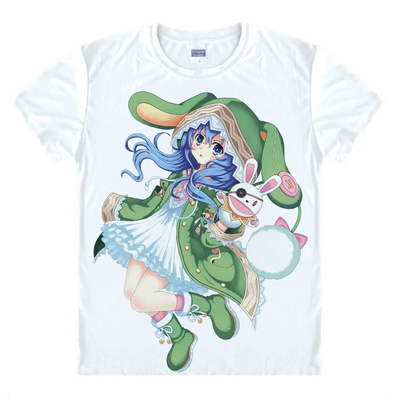 Аниме рубашка Coolprint футболки для свидания и прямого эфира с короткими рукавами в