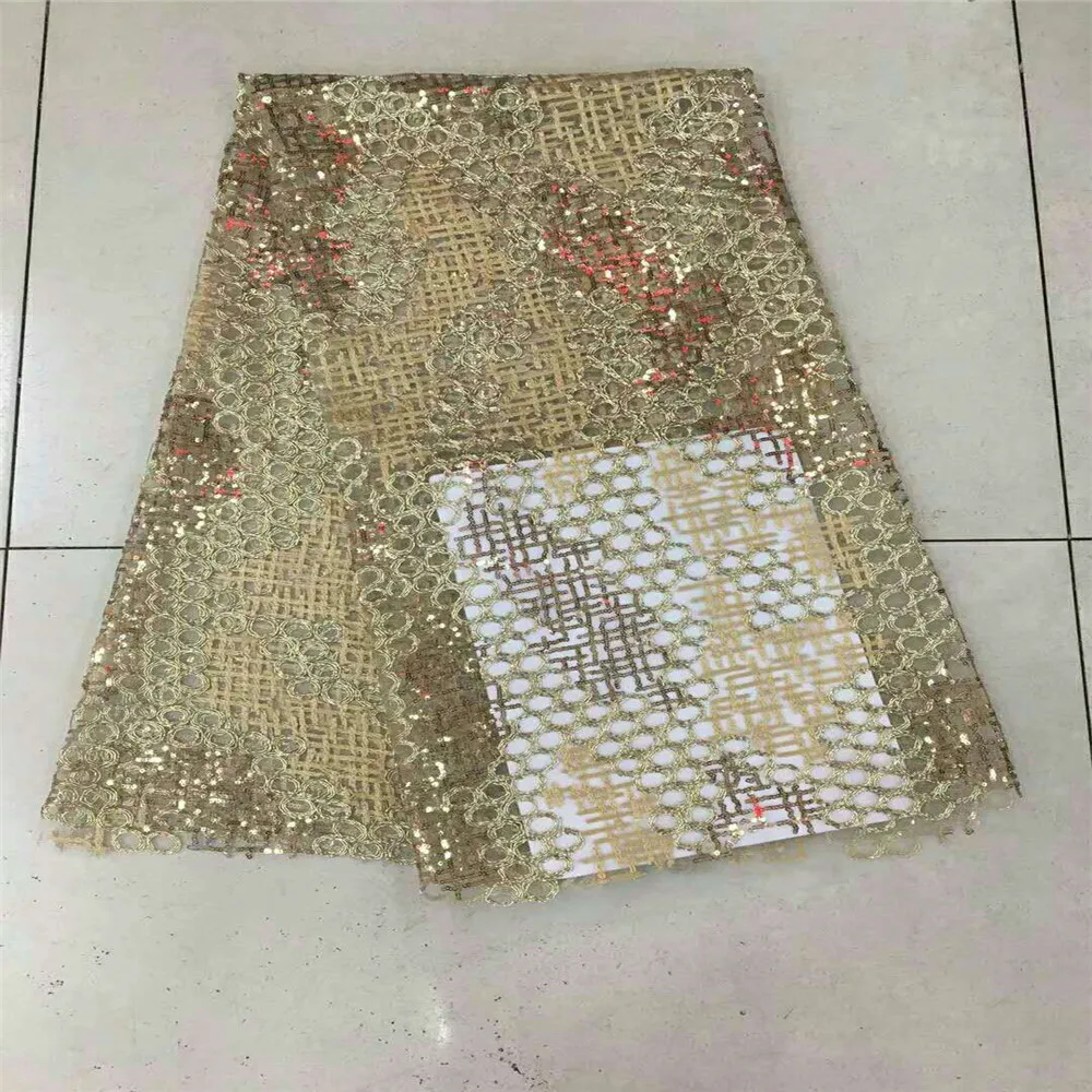 Luxury african lace fabric high quality french guipure 2018 new arrival sequins for party H352-1 | Дом и сад