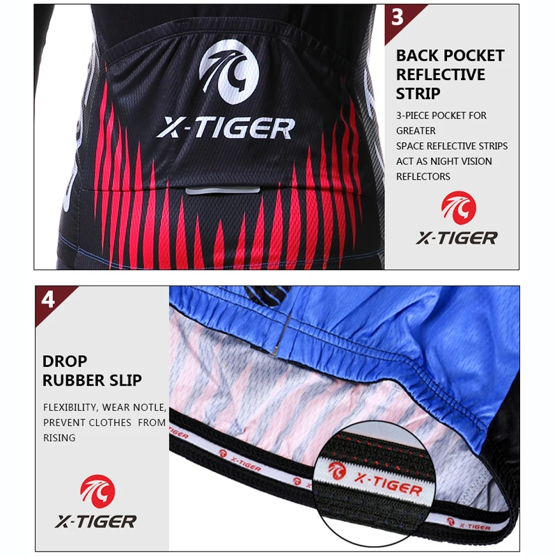 X-Tiger Pro Велоспорт Джерси быстросохнущая велосипедная Одежда MTB спортивная одежда