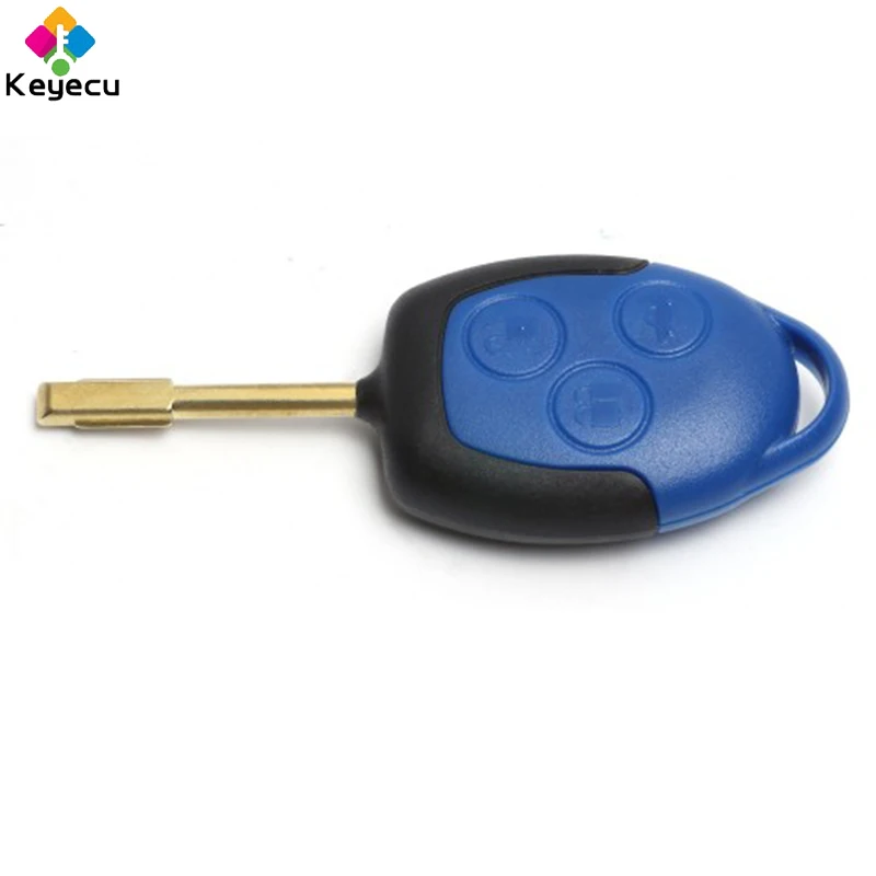 KEYECU Aftermarket пульт дистанционного управления автомобильный ключ-3 кнопки и 433 МГц и 4D63 чип и FO21 лезвие-FOB для Ford Transit WM VM 2006
