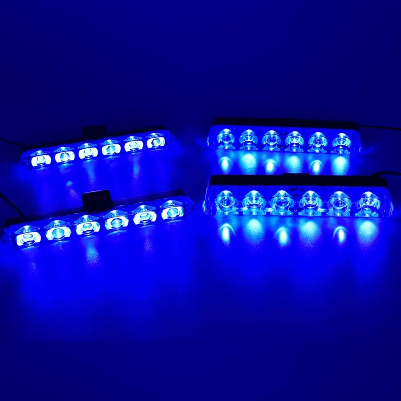 4 Blue Беспроводной пульт дистанционного управления светодиодный скорой помощи полиции светильник 12V 4x6 светодиодный стробоскоп Предупреждение светильник для грузовой автомобиль аварийный светильник мигает пожарные светильник s - Цвет: 4 Blue