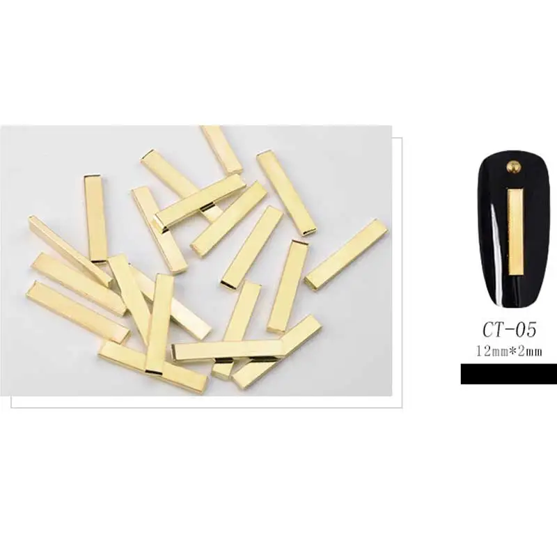 10Pcs CT05 10 шт. золотистый, серебристый, металлический заклепки 3d-украшения для ногтей Овальный прямоугольник Треугольник Япония Шпильки Шарм DIY панк аксессуары для маникюра - Цвет: 10Pcs CT05