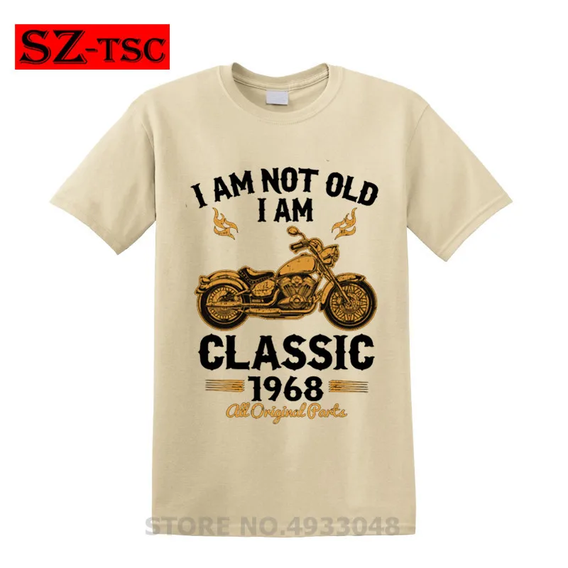 1968 классические мотоциклетные футболки с надписью I AM NOT OLD и принтом мужская