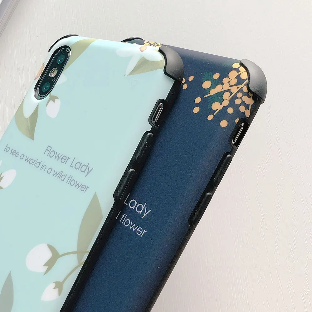 KISSCASE Модный цветочный чехол для телефона iPhone XS Max XR X 7 8 Plus skokproof IMD задняя крышка 6 6S