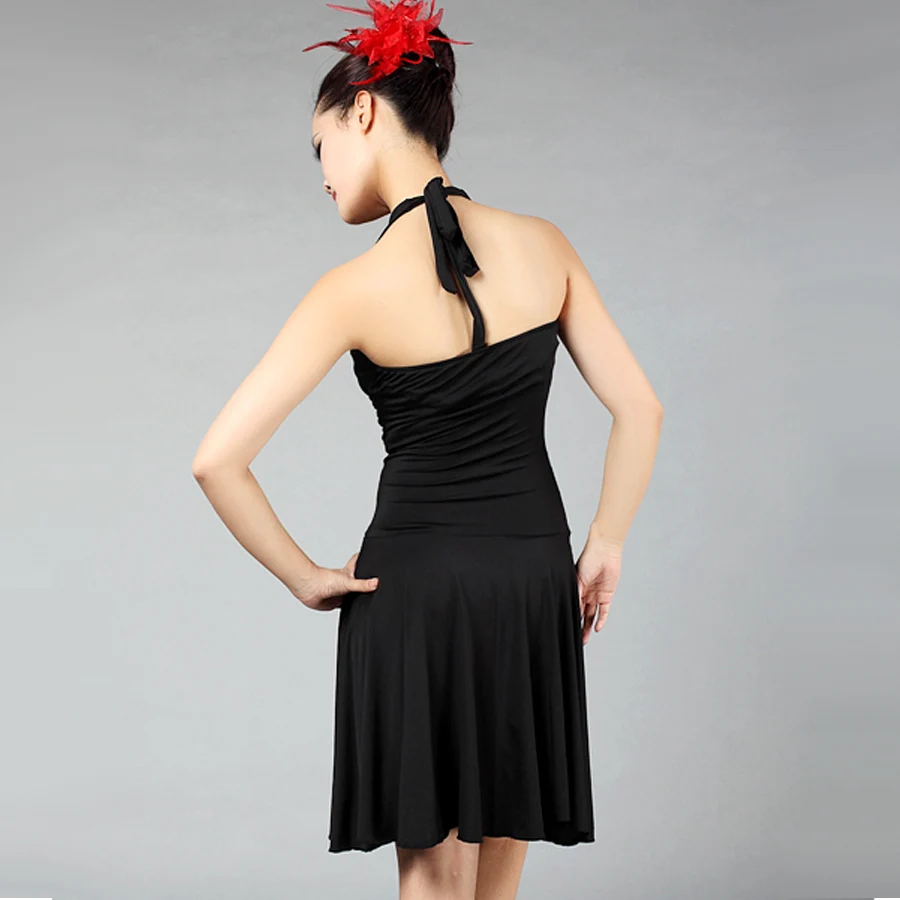 Латинское танцевальное платье женское черное/фиолетовое/красное бальное