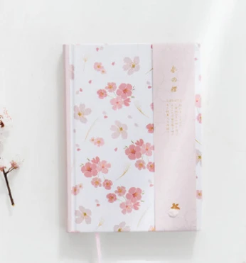 Light Pink Блокнот в горошек, А5, японский стиль, каваи, Милый Цветок сакуры, планировщик, молочный ежемесячный недельный планировщик, цветная пустая линия, сетка, точка, страницы - Цвет: Light Pink