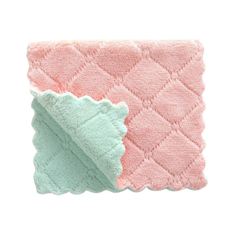Pink 1 шт. супер абсорбент микрофибра кухонное блюдо ткань высокая эффективность посуда домашнее полотенце для уборки kichen Инструменты гаджеты cosina - Цвет: Pink