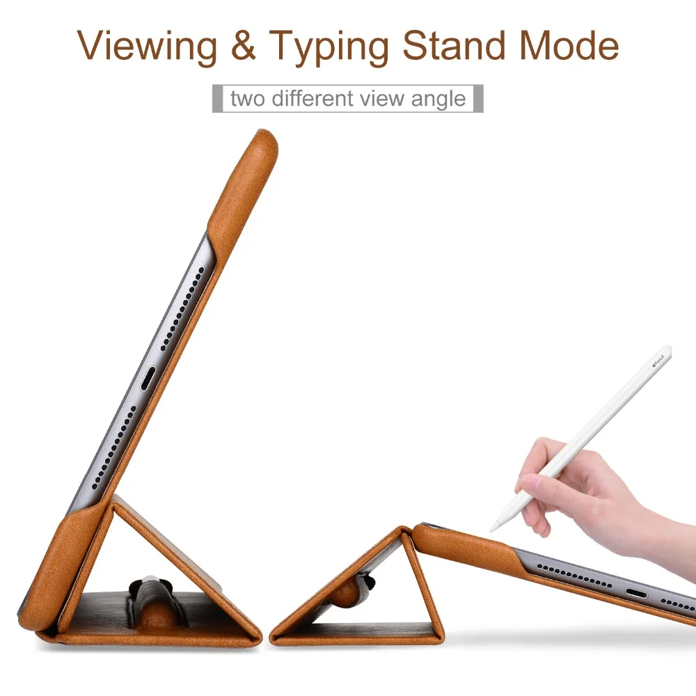 Jisoncase, роскошный смарт-чехол из микрофибры для iPad 9,7, флип-чехол для планшета с карандашом для iPad 9,7 дюймов