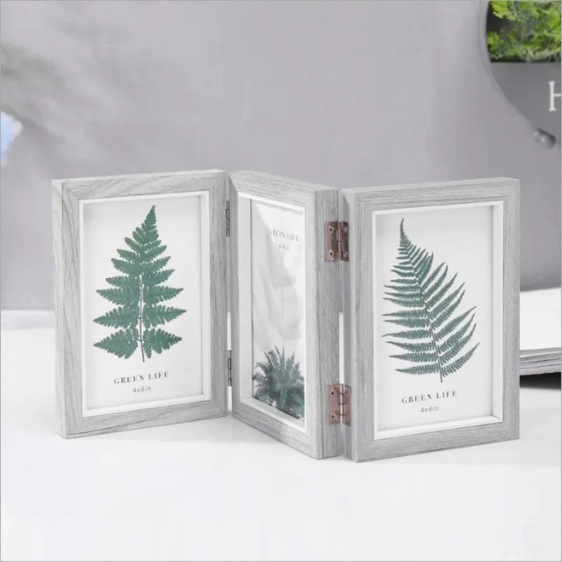 

Tri-fold Folding Photo Frame Set 6 Inch 7 Inch 8 Inch Fresh Nordic Ins Picture Frame Conjoined Combination Photo Frame