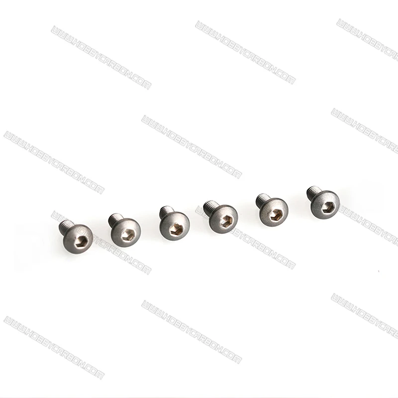 HOBBY CARBON Free shipping 20pcs/lot M3x8mm ISO7380 m3 Titanium Button Hex head Bolt Screws up grade nature color for RC toys | Игрушки и