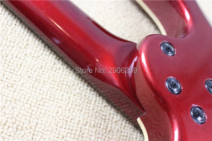 Hot sale steinberg electric guitar without headstock. real picture metal red classical version headless guitar.free ship | Спорт и