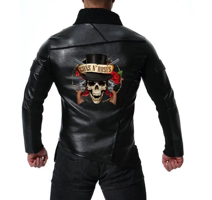 Новые мужские локомотивные пистолеты N Roses кожаные куртки личности неправильные