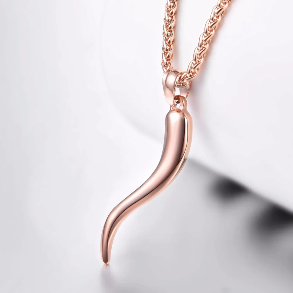Итальянское Желтое золото/нержавеющая сталь/розовое золото/синий Cornicello/Cornetto