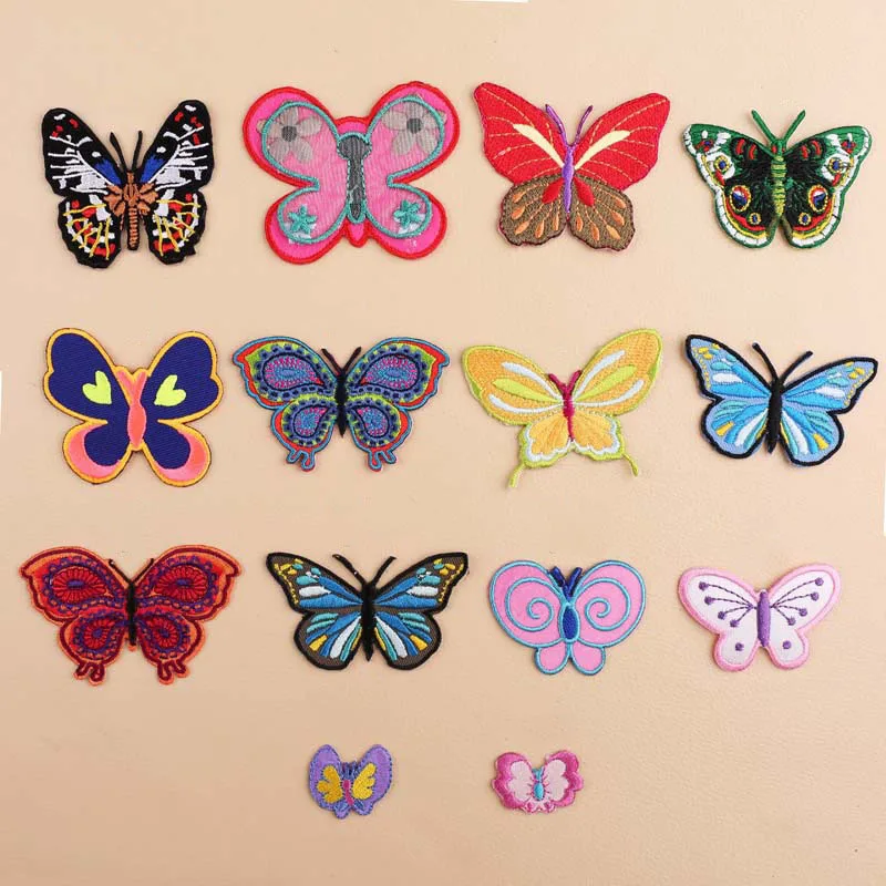 1 шт. вышитая заплатка в виде бабочки теплопередача утюжок для шитья патчей