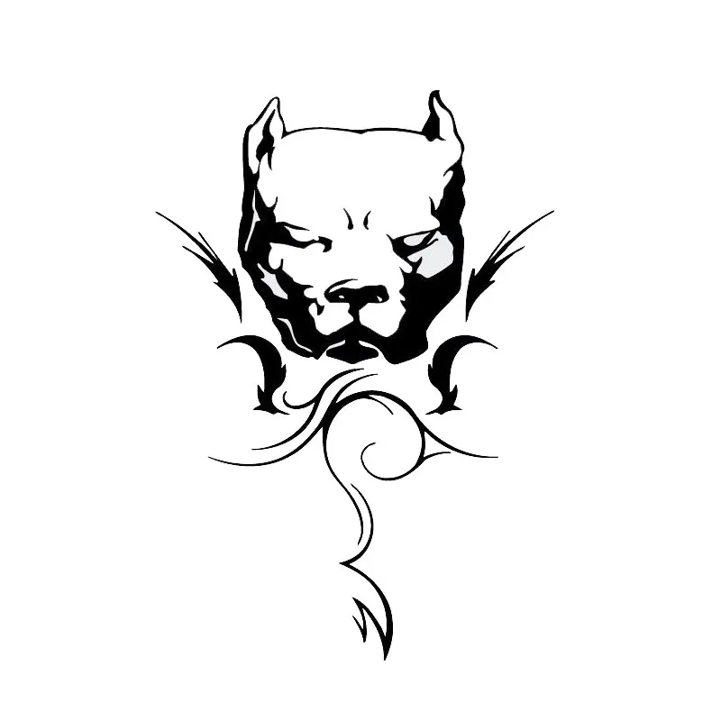 

Car stying 9cm*12.8cm Creative Window Head Pitbull Dog Funny Car Stickers 11 Colour Jdm