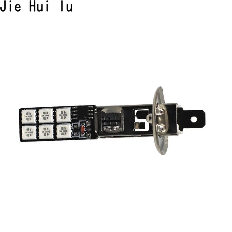 2 шт. H1 H3 RGB беспроводной 5050 12 SMD стробоскоп светодиодные украшения ДХО
