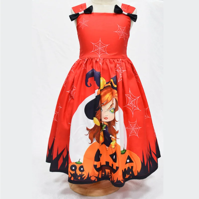Vampirina/костюм для девочек Платье Хэллоуина Детское платье с тыквой vestidos