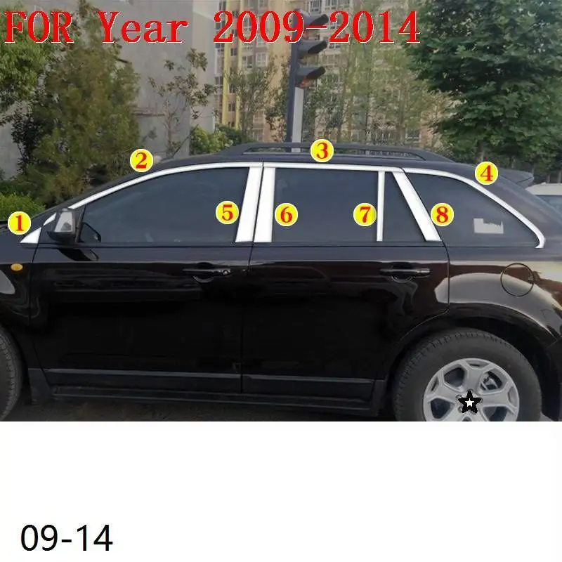 Automovil хром тело окна крыло зеркало наружные высококачественные части автомобиля Стайлинг 09 10 11 12 13 14 15 16 17 18 для Ford Edge