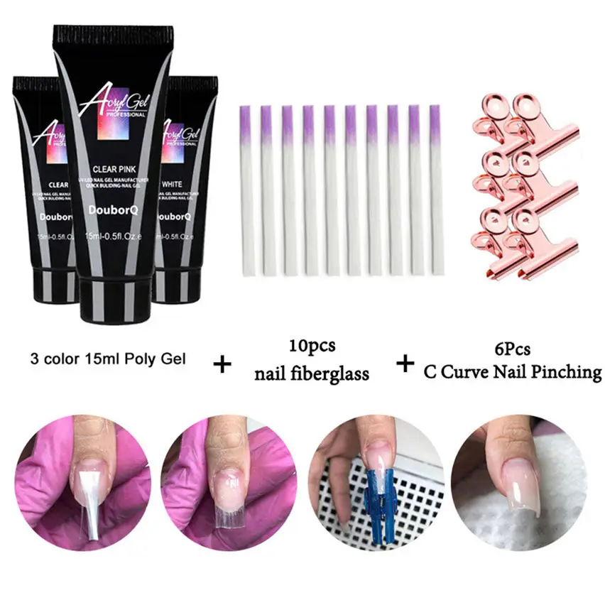 01 Fibernails стекловолокно для наращивания ногтей Акриловые Советы маникюрный салон набор инструментов волокно ногтей шелк расширение гвоздь LE - Цвет: 01