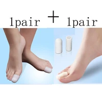 2pairs silicone toe cover toe separators hallux valgus straightener plantillas para los pie orthotics orthopedic pedicure tool
