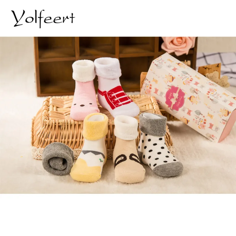 1 Pair /Lot Winter Autumn Newborn Baby Girls Boys Kids Socks Infant Striped Terry Warm Slippers For 0-3Y SK028 | Детская одежда и